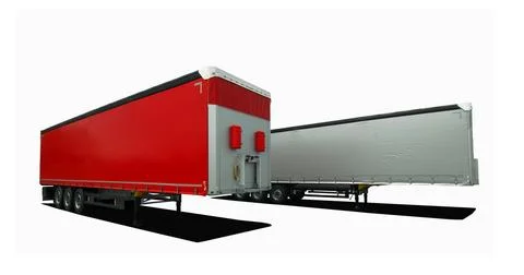 Truck semi trailers Stock Photos