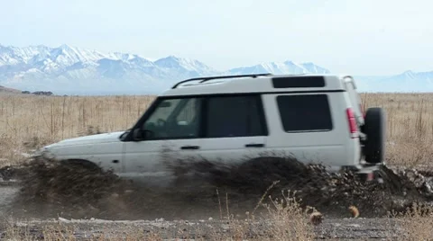 Truck Splashing full side view 7175 Stock Footage 10719734