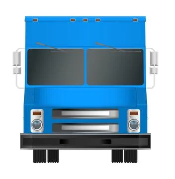 Truck template. Cargo van Vector illustration EPS 10 isolated on white back.. Stock-Illustration