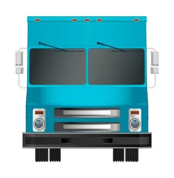 Truck template. Cargo van Vector illustration EPS 10 isolated on white back.. 스톡 일러스트