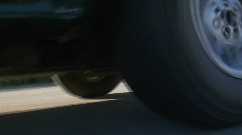 Truck tracking wheel underside Stock-Footage 504039