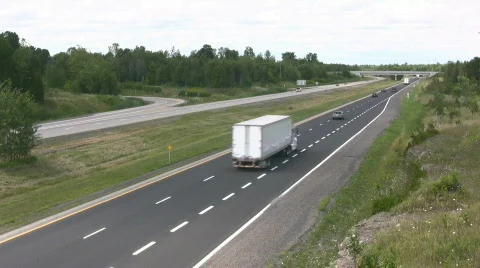 Truck Traffic Stock Footage