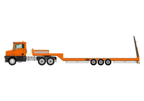 Truck with trailer Stock Illustration