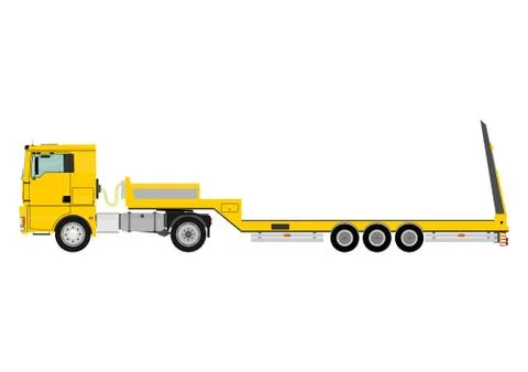 Truck with trailer Stock Illustration