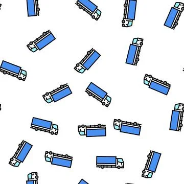Truck transport vector seamless pattern イラスト素材