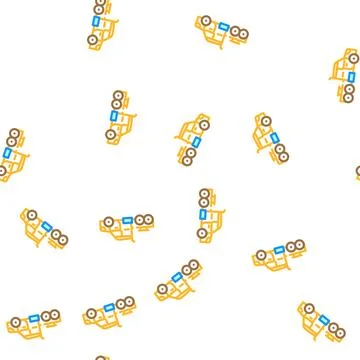 Truck transport vector seamless pattern Stock Illustration