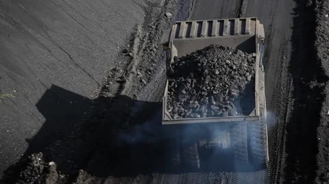 The truck transporting coal Stock Footage 47072984