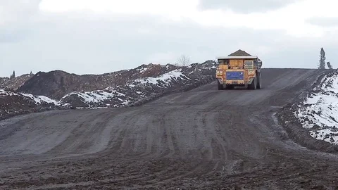 Truck transporting coal Stock Footage 69078846
