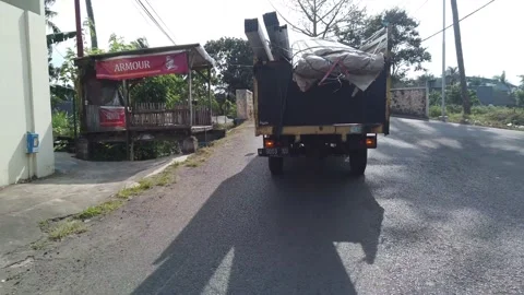 Truck transporting construction materials Stock Footage 200142017