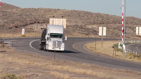 Truck transporting goods Stock Footage 42453779