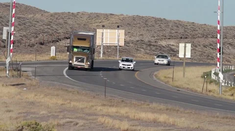 Truck transporting goods Stock Footage 42453911