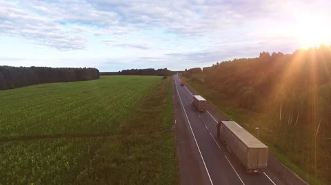 Truck transporting goods. Video stock 54034496