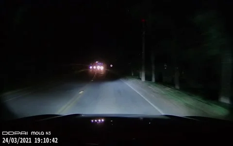 Truck Tries Passing at Wrong Time, Itaguacu, Espirito Santo, Brazil - 21 Sep 202 Stock Footage 211886325