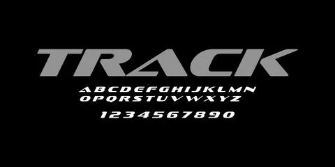 Truck Typography Vector Font Heavy Duty Bold Letters for Industrial Design Stock Illustration