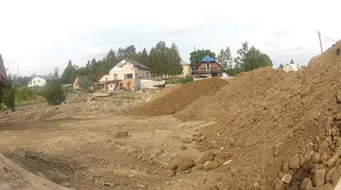 Truck unloading on building site Stock Footage 11870445