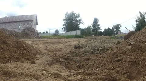 Truck unloading on building site Video stock 18155183