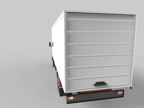 Truck van transport isolated 3d rendering illustration on a white background Stock Illustration