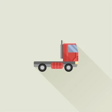 Truck vector icon flat style Stock Illustration