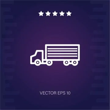 Truck vector icon Stock Illustration