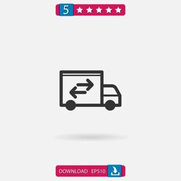 Truck vector icon Stock Illustration