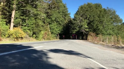 Truck was speeding down a road Stock Footage 130891448