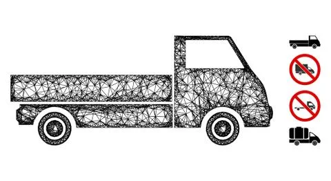 Truck Web Vector Mesh Illustration 库存插图