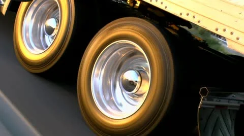 Truck Wheels Spin Close Up 스톡 동영상 22100198
