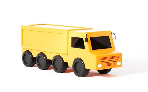 A truck on the white background, 3d rendering. Stock Illustration