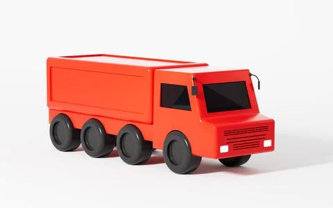 A truck on the white background, 3d rendering. Illustrazione stock