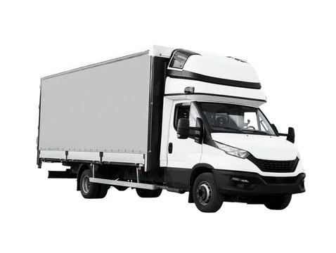 Truck on white background isolate Stock Photos