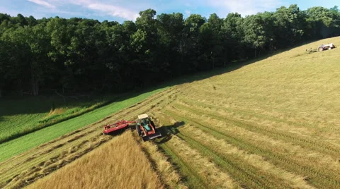 Truck working on a field Stock Footage 67541110