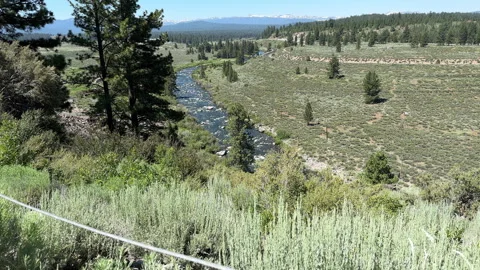 Truckee River from High Stock Footage 245840190