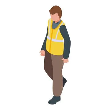 Trucker belt icon isometric vector. Front inside Stock Illustration
