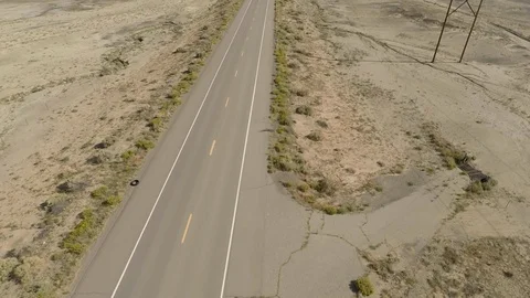 Trucker Desert Lands in New Mexico Video stock 116299727