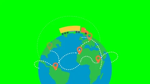 Trucker. Fast technology delivery or postal services, transportation of goods Stock Footage 304413012