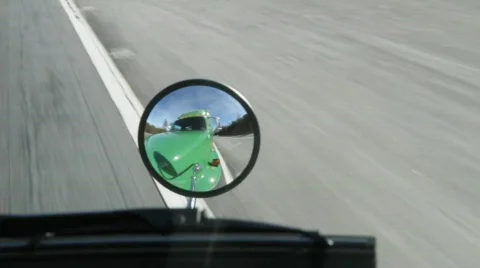 Trucker mirror Stock Footage 874844