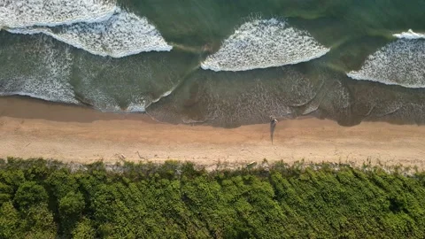 Trucking aerial camera movement vertically above playa Ventanas in Vidéo 166662263