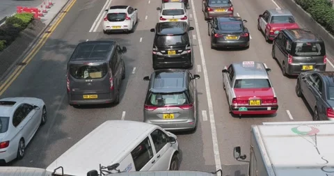 Trucks in Congestion Video stock 130584513