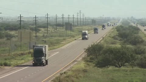 Trucks on Highway 6 Stock-Footage 19134245