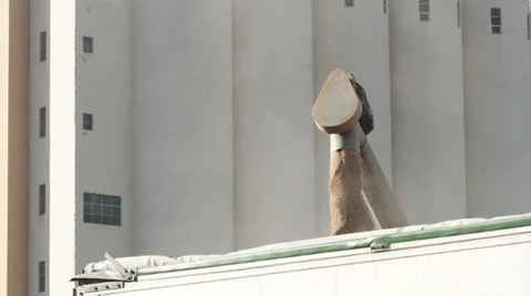 Trucks loading cereal seeds. Stock Footage 27483465