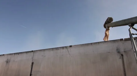 Trucks loading cereal seeds. Stock Footage 27484568