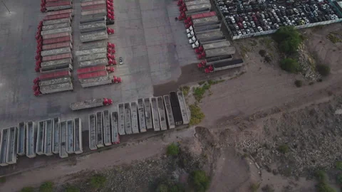 Trucks loading at logistic center 스톡 동영상 250568709