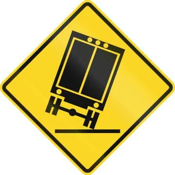 Trucks May Tip Over in Canada Stock-Illustration