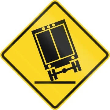 Trucks May Tip Over in Canada Stock-Illustration