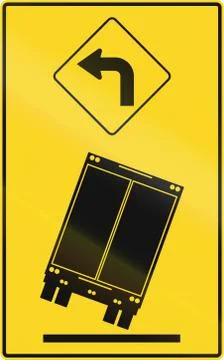 Trucks May Tip Over in Canada Stock Illustration