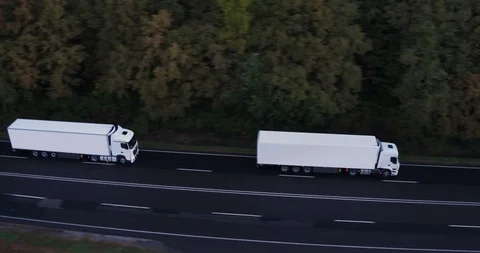 Trucks on a Move Stock Footage 97338767