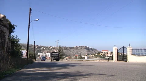 Trucks passing by Stock Footage 58209400