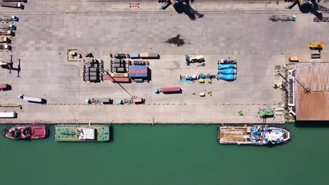 Trucks in the port Stock Footage 168626046