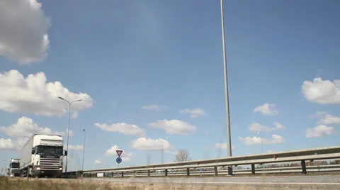 Trucks on the road. Stock Footage 23196182