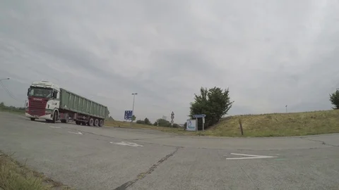 Trucks on the road Stock Footage 83618301